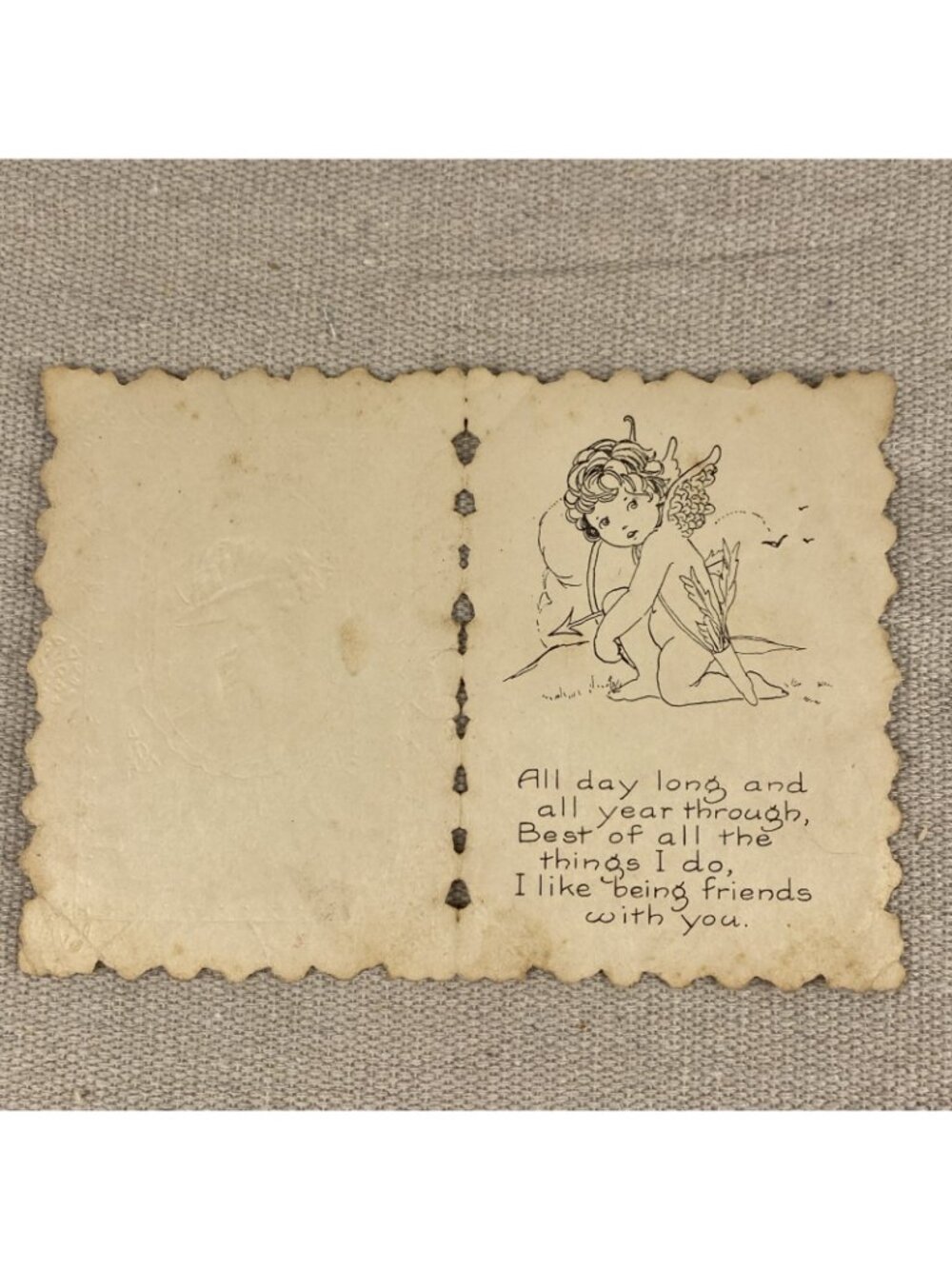 Lot Of 7 Antique Whitney Made Valentine's Day Cards Die Cut Embossed 1920s - Picture 11 of 16